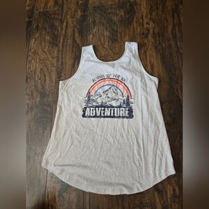 Maurices White Adventure Graphic Tank Top